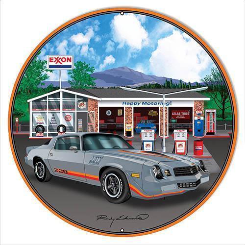 Gray Camaro Z/28 Metal Sign-Metal Signs-Grease Monkey Garage