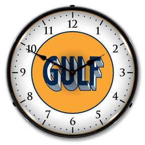 Gulf 1920 LED Clock-LED Clocks-Grease Monkey Garage