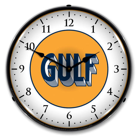 Gulf 1920 LED Clock-LED Clocks-Grease Monkey Garage