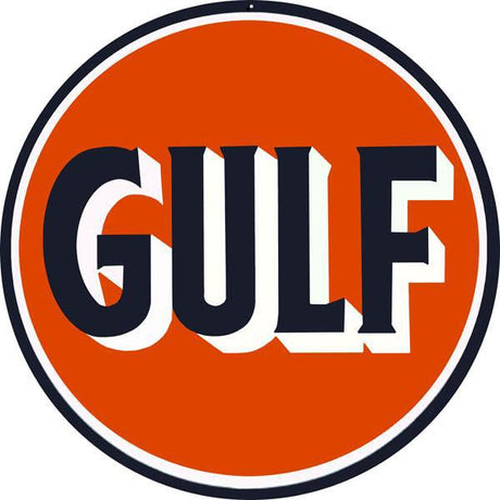 Gulf Metal Sign-Metal Signs-Grease Monkey Garage
