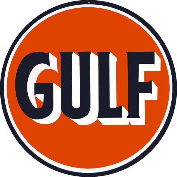 Gulf Metal Sign-Metal Signs-Grease Monkey Garage