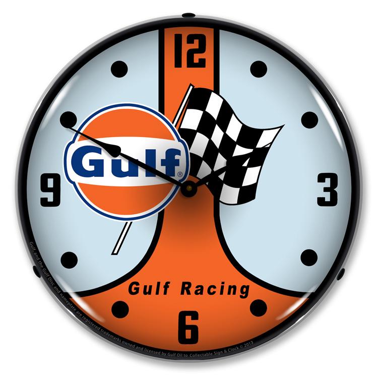 Gulf Racing GT40 LED Clock-LED Clocks-Grease Monkey Garage
