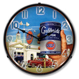 Gulfpride Motor Oil Backlit LED Clock-LED Clocks-Grease Monkey Garage
