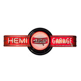 Hemi Garage Neon Clock Sign-Neon Clock Signs-Grease Monkey Garage