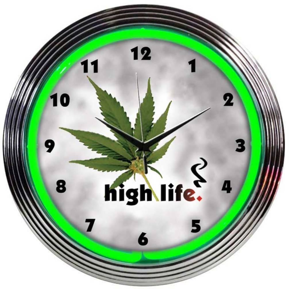 High Life Neon Clock-Clocks-Grease Monkey Garage