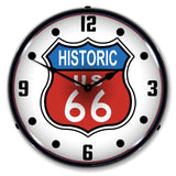 Historic Route 66 LED clock product image