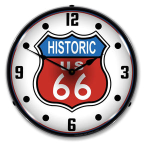 Historic Route 66 LED Clock-LED Clocks-Grease Monkey Garage