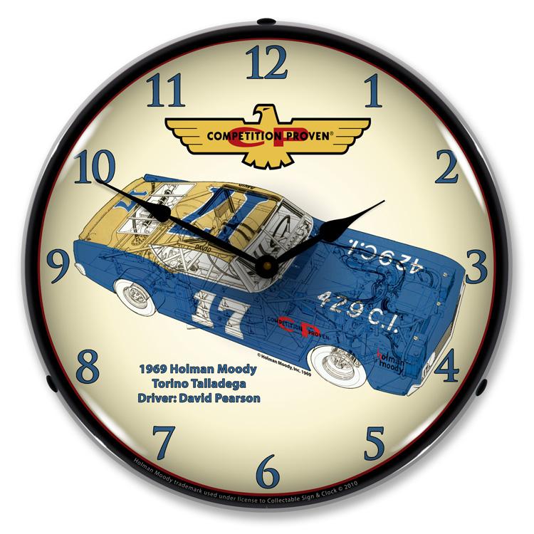 Holman Moody Torino LED Clock-LED Clocks-Grease Monkey Garage