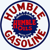 Humble Gasoline Metal Sign-Metal Signs-Grease Monkey Garage