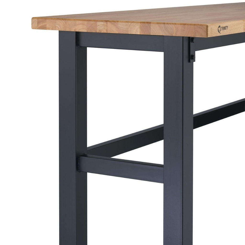 Industrial Wood Top Work Table 72" x 19"-Grease Monkey Garage