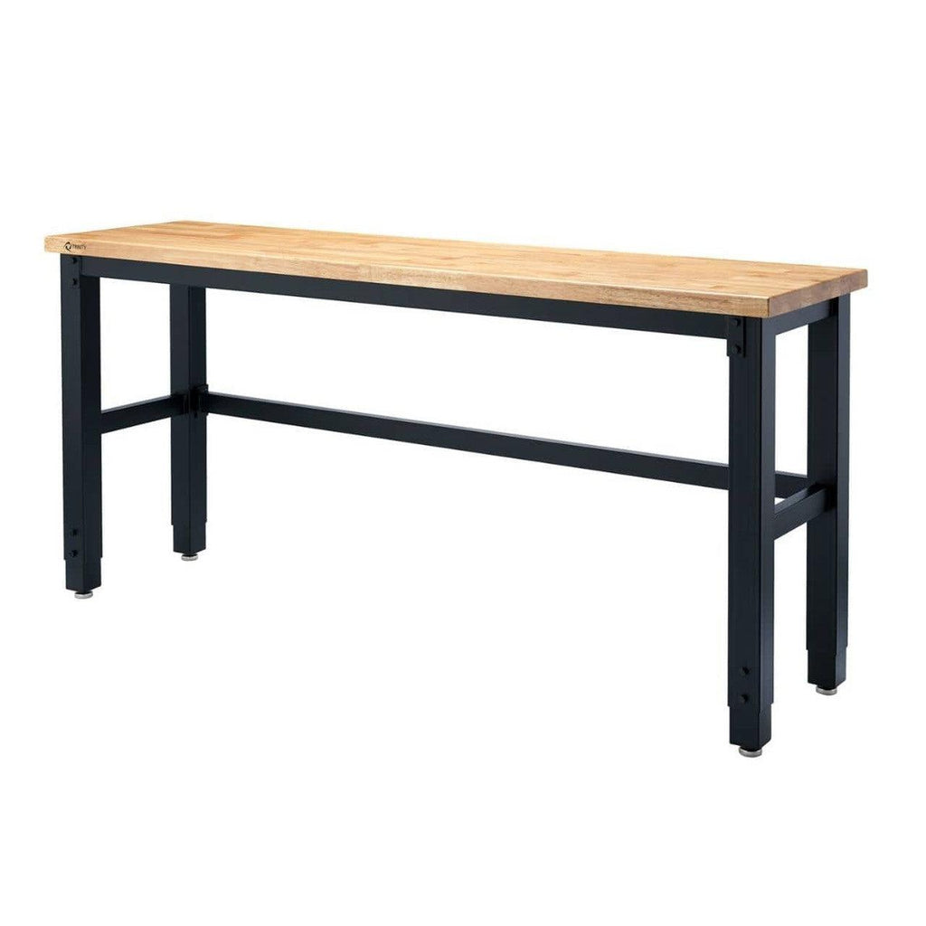 Industrial Wood Top Work Table 72" x 19"-Grease Monkey Garage