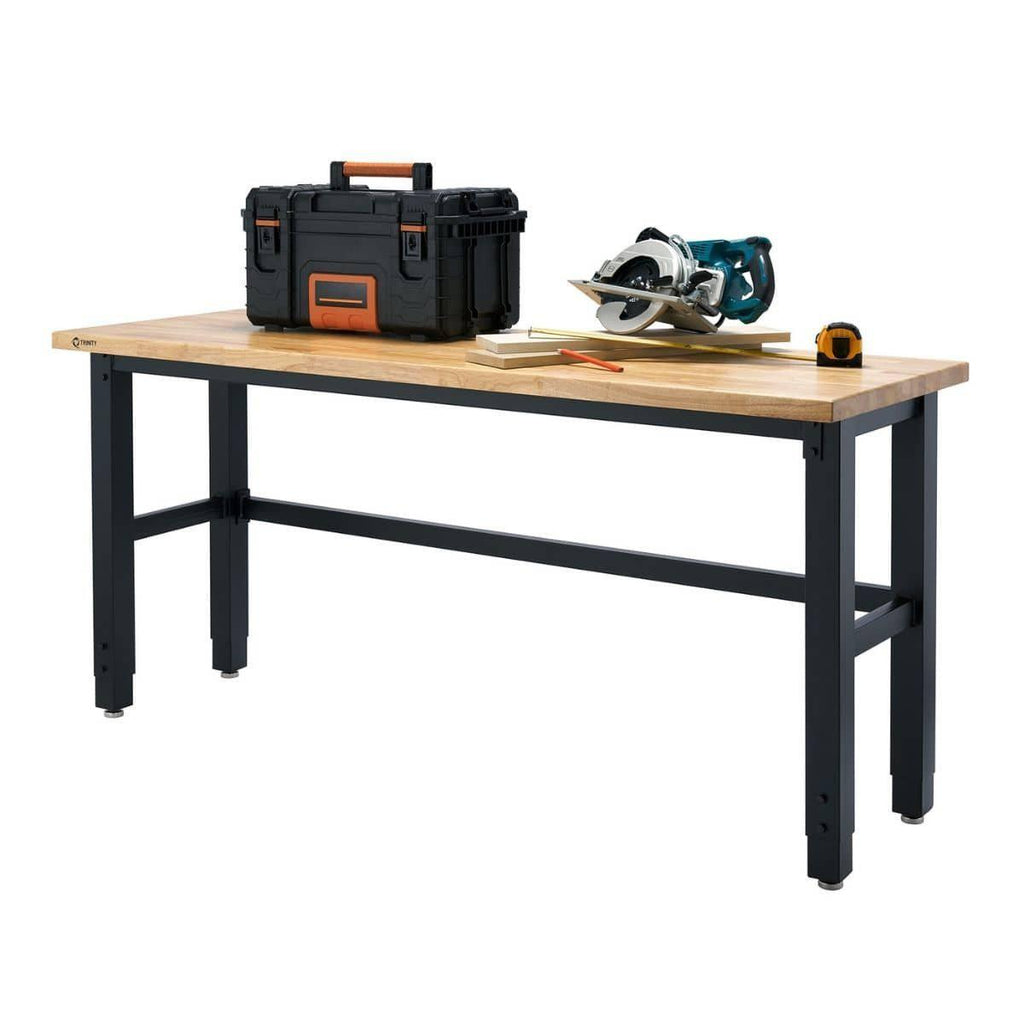 Industrial Wood Top Work Table 72" x 24"-Grease Monkey Garage