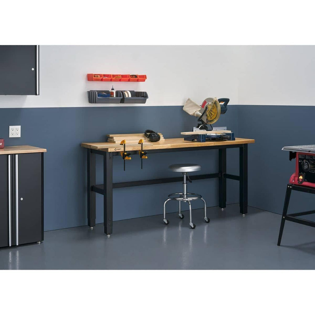 Industrial Wood Top Work Table 72" x 24"-Grease Monkey Garage