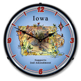 Iowa Supports the 2nd Amendment LED Clock-LED Clocks-Grease Monkey Garage