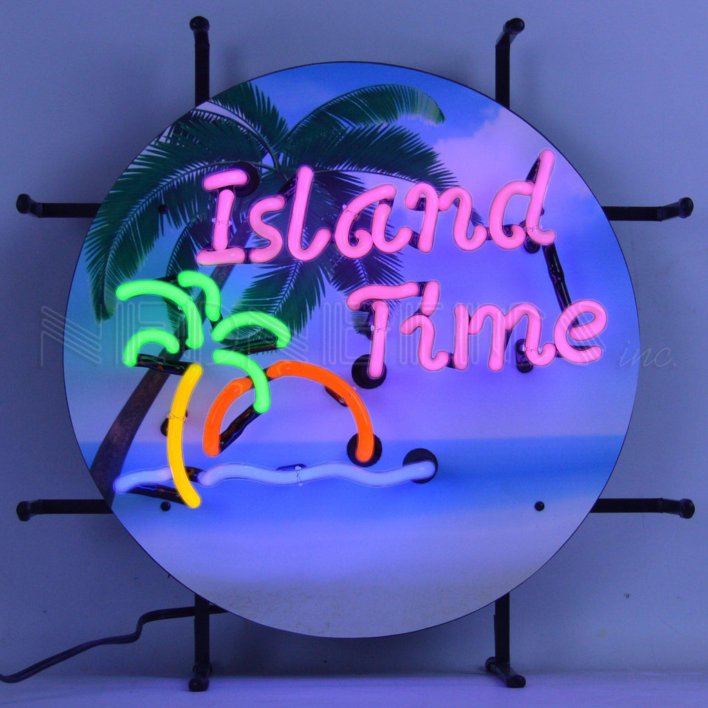 Island time Junior Neon Sign-Neon Signs-Grease Monkey Garage