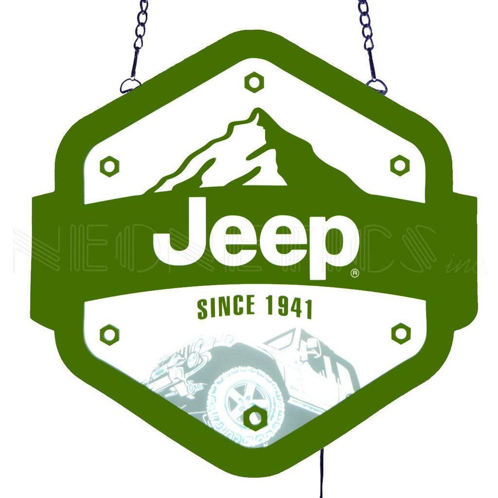 Jeep Since 1941 Slim LED Sign-Grease Monkey Garage