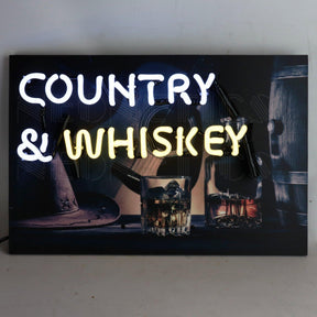 Junior Country and Whiskey Neon Sign-Neon Signs-Grease Monkey Garage