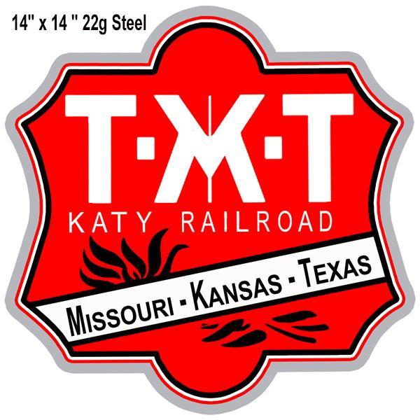 Katy MKT Railroad Laser Cut Metal Sign-Metal Signs-Grease Monkey Garage