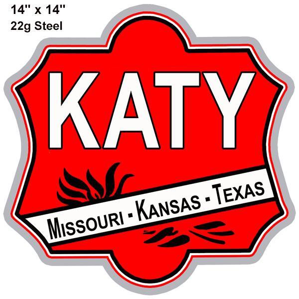 Katy Missouri Kansas Texas Railroad Laser Cut Metal Sign-Metal Signs-Grease Monkey Garage