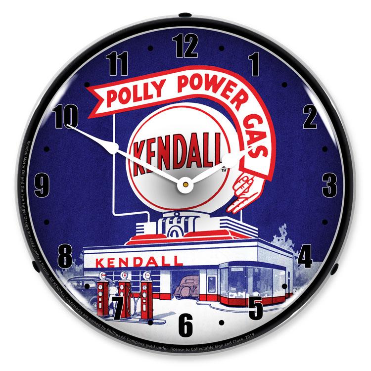 Kendall Gas Station LED Clock-LED Clocks-Grease Monkey Garage