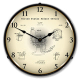 Koken Barber's Chair 1929 Patent Backlit LED Clock-LED Clocks-Grease Monkey Garage