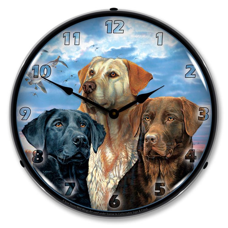 Labrador Retriever LED Clock-LED Clocks-Grease Monkey Garage