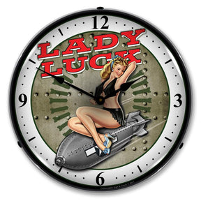 Lady Luck LED Clock-LED Clocks-Grease Monkey Garage
