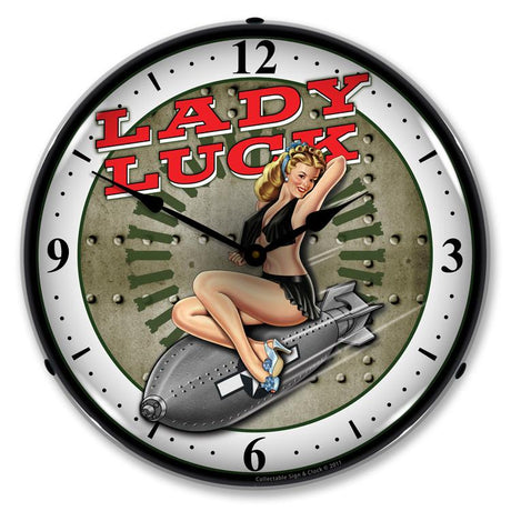Lady Luck LED Clock-LED Clocks-Grease Monkey Garage