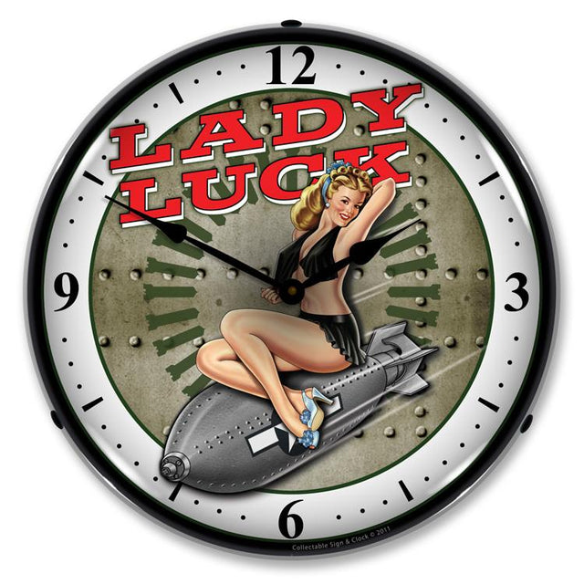 Lady Luck LED Clock-LED Clocks-Grease Monkey Garage