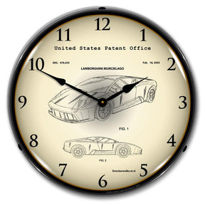 Lamborghini Murcielago 2003 Patent Backlit LED Clock-LED Clocks-Grease Monkey Garage