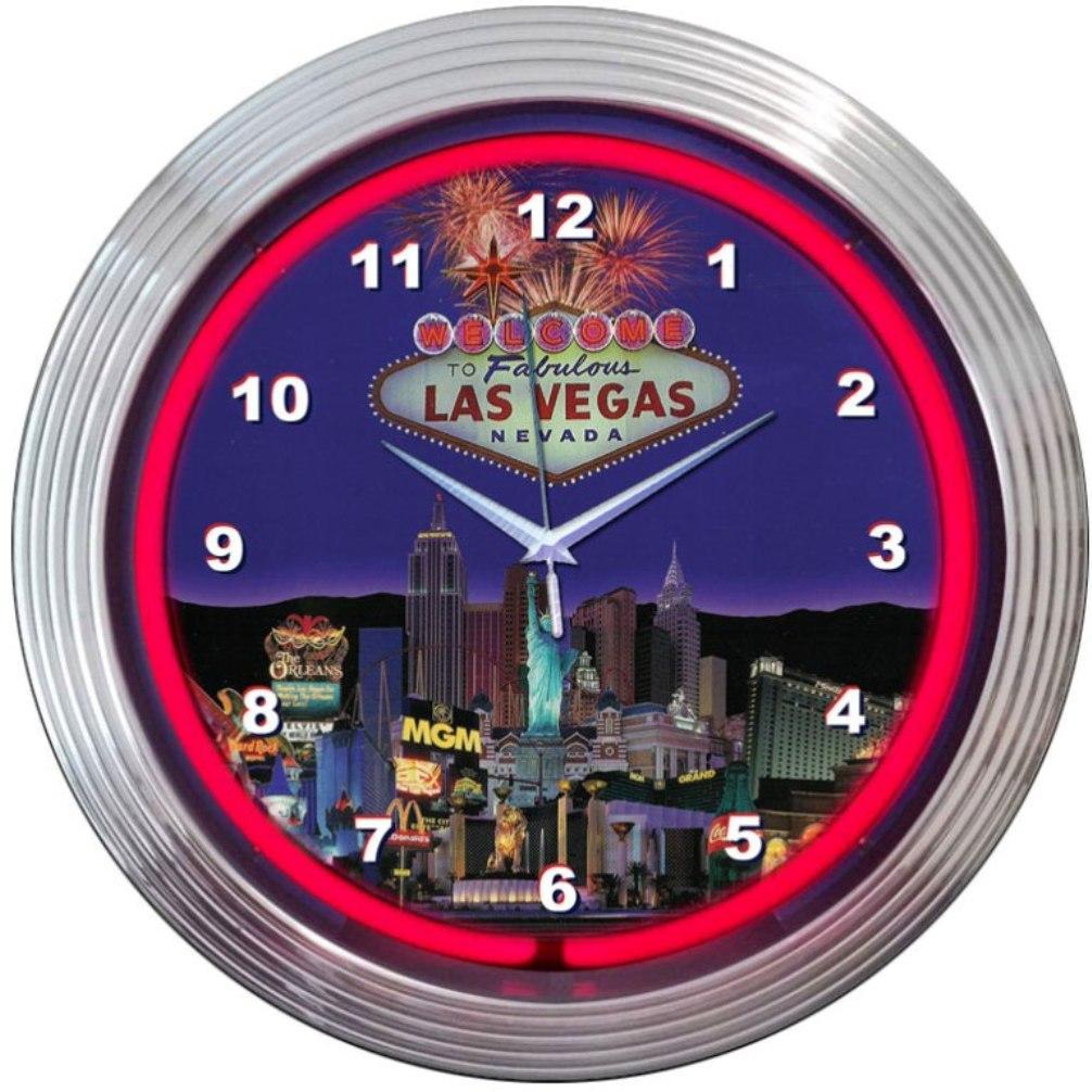 Las Vegas Strip Neon Clock-Clocks-Grease Monkey Garage