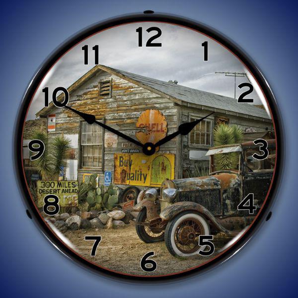 Last Chance Fill Up Backlit LED Clock-LED Clocks-Grease Monkey Garage