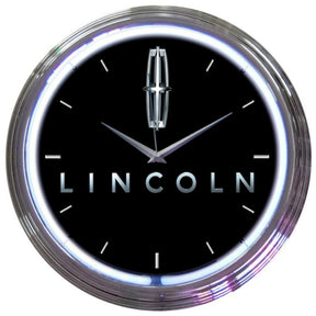 Lincoln Neon Clock-Clocks-Grease Monkey Garage