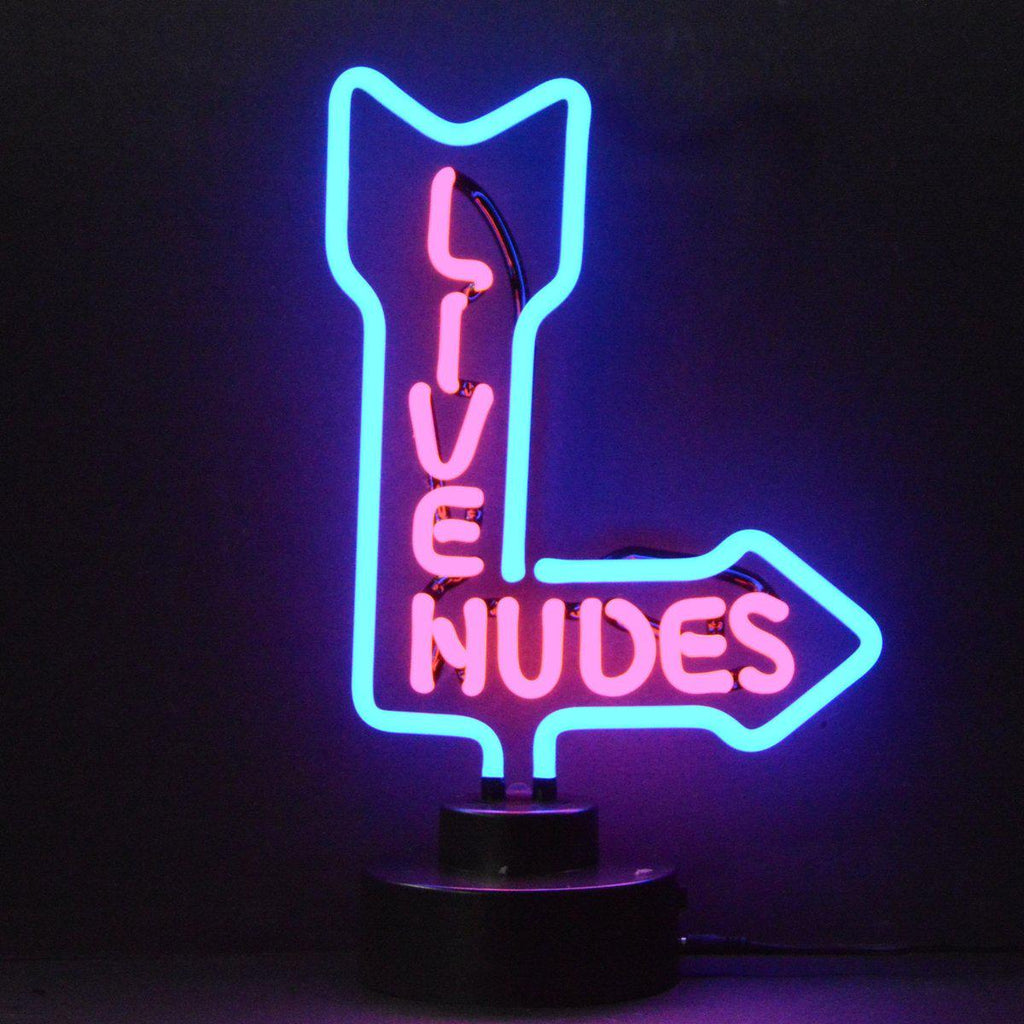 Live Nude Neon Sculpture-Neon Sculptures-Grease Monkey Garage