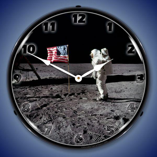 Man on the Moon Backlit LED Clock-LED Clocks-Grease Monkey Garage