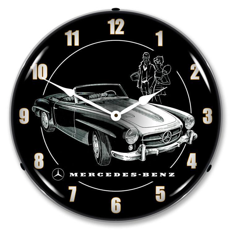 Mercedes Backlit LED Clock-LED Clocks-Grease Monkey Garage