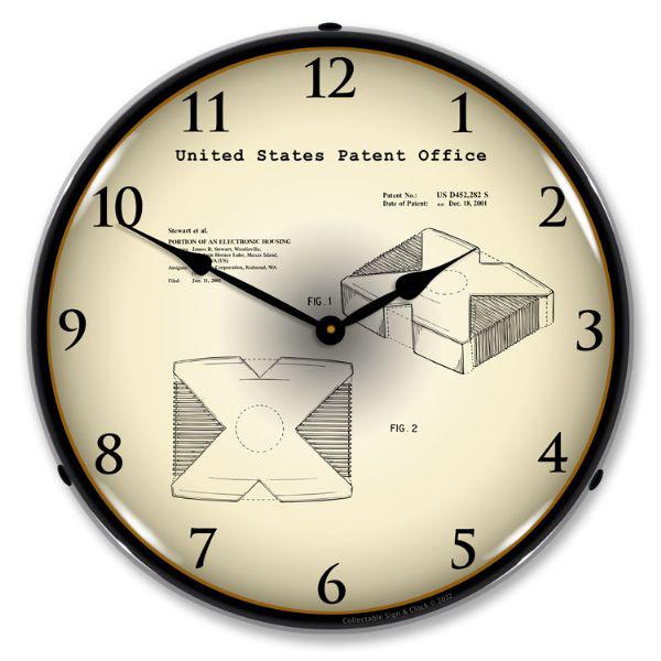 Microsoft XBox System 2001 Patent Backlit LED Clock-LED Clocks-Grease Monkey Garage