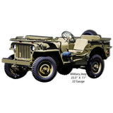 Military Jeep Laser Cut Metal Sign-Metal Signs-Grease Monkey Garage