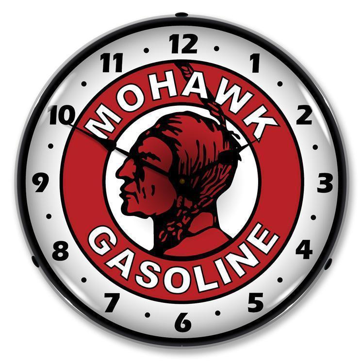 Mohawk Gasoline Backlit LED Clock-LED Clocks-Grease Monkey Garage