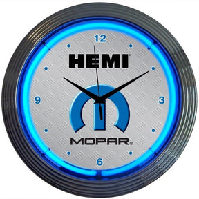 Mopar Hemi Neon Clock-Clocks-Grease Monkey Garage