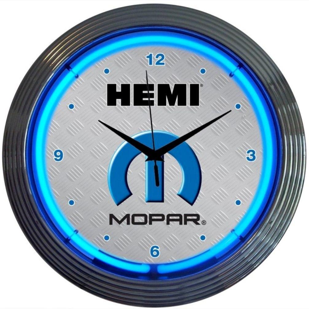 Mopar Hemi Neon Clock-Clocks-Grease Monkey Garage