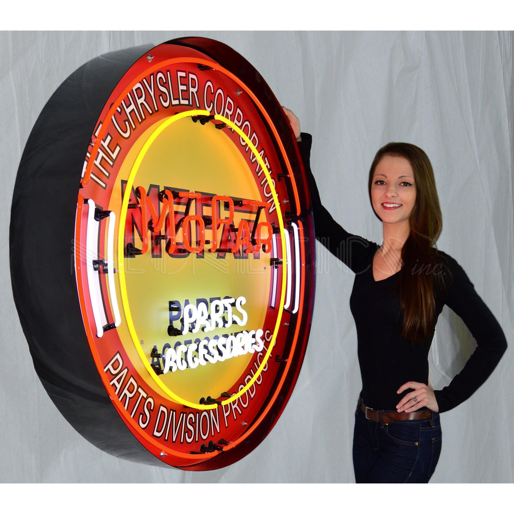 Mopar Neon Sign in Steel Can (36")-Neon Signs-Grease Monkey Garage