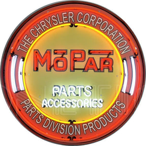 Mopar Neon Sign in Steel Can (36")-Neon Signs-Grease Monkey Garage
