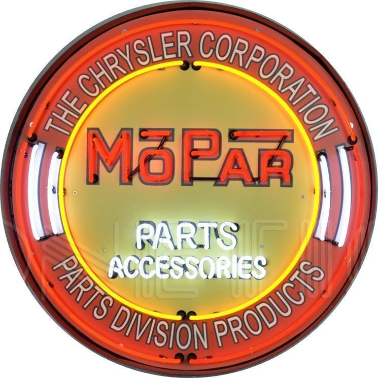 Mopar Neon Sign in Steel Can (36")-Neon Signs-Grease Monkey Garage