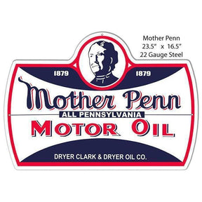 Mother Penn Motor Oil Laser Cut Metal Sign-Metal Signs-Grease Monkey Garage