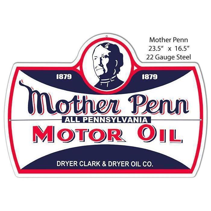 Mother Penn Motor Oil Laser Cut Metal Sign-Metal Signs-Grease Monkey Garage
