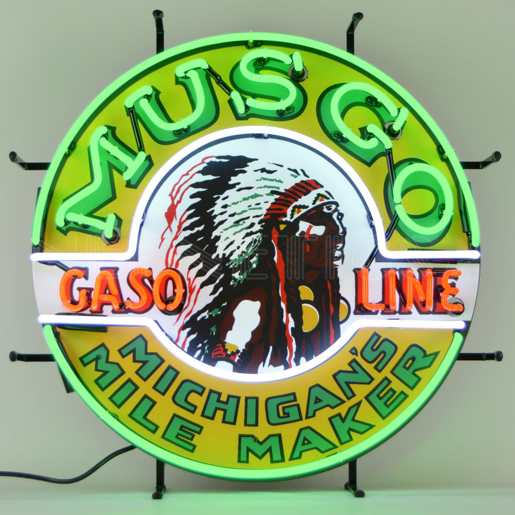 Musgo Gasoline Neon Sign-Neon Signs-Grease Monkey Garage