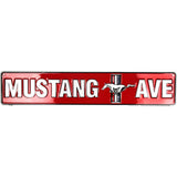 Mustang Ave Metal Street Sign-Metal Signs-Grease Monkey Garage
