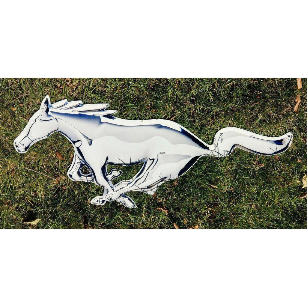 Mustang Running Horse Emblem Metal Sign-Metal Signs-Grease Monkey Garage