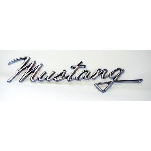 Mustang Script Emblem Metal Sign-Metal Signs-Grease Monkey Garage